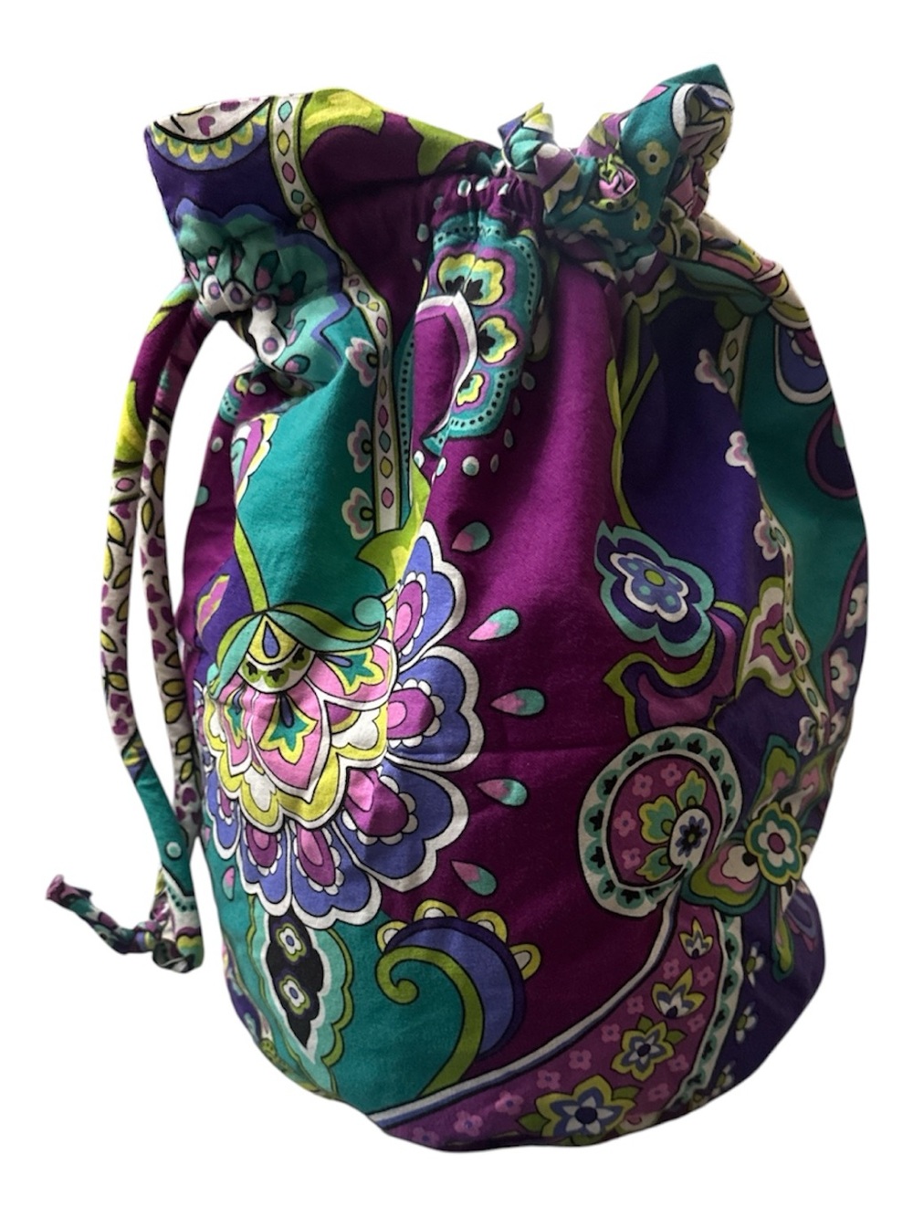 Vera Bradley Heather Retired Pattern Floral Drawstring Swim Bucket Bag